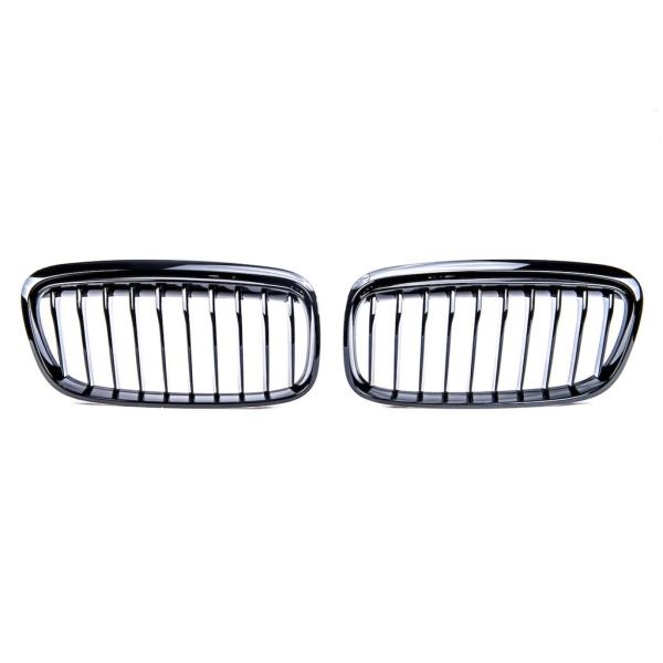 Glanzend zwarte grillen passend voor BMW 2 serie F45 model 2015 - 2018