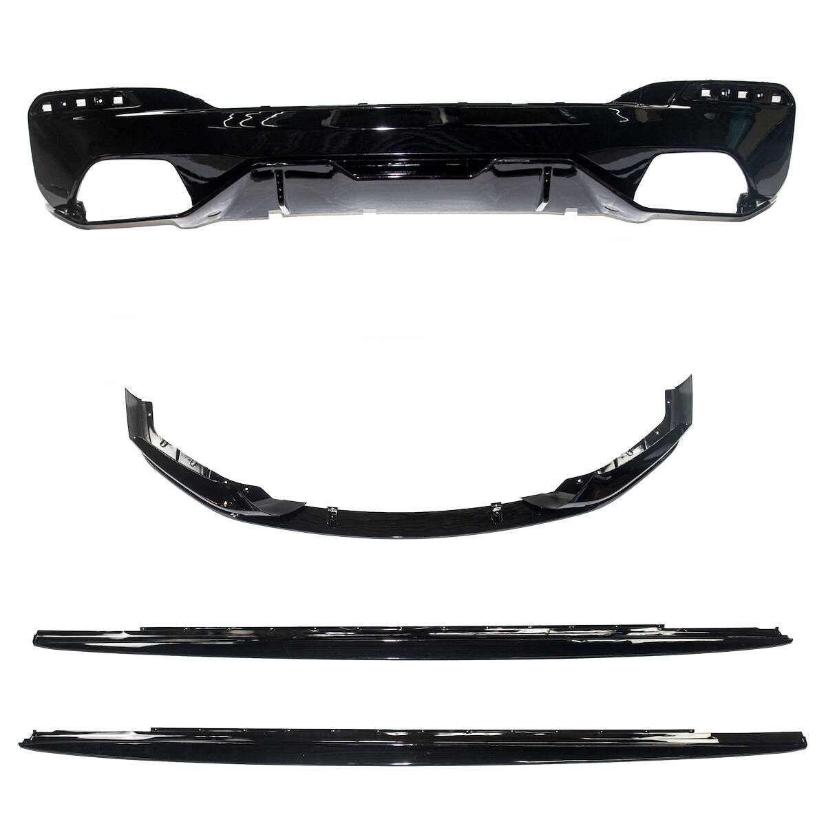 Performance look pakket glanzend zwart passend voor BMW 5 serie G30 en G31 model 2017 - 2020