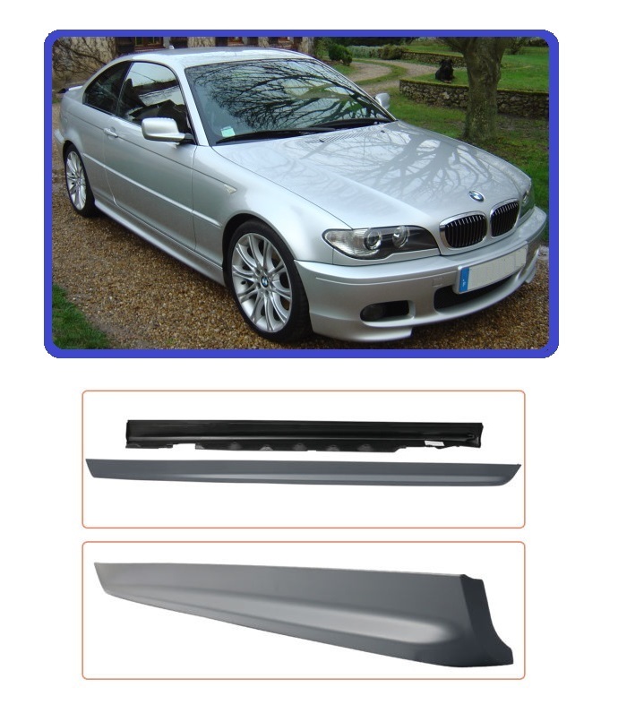 Sportlook sideskirts passend voor BMW 3 serie E46 coupe en cabrio