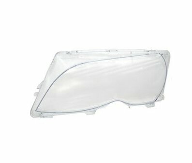 Koplampglas passend voor BMW 3 serie E46 coupe en cabrio model 1999 - 2003  en M3 E46 bestuurderskant