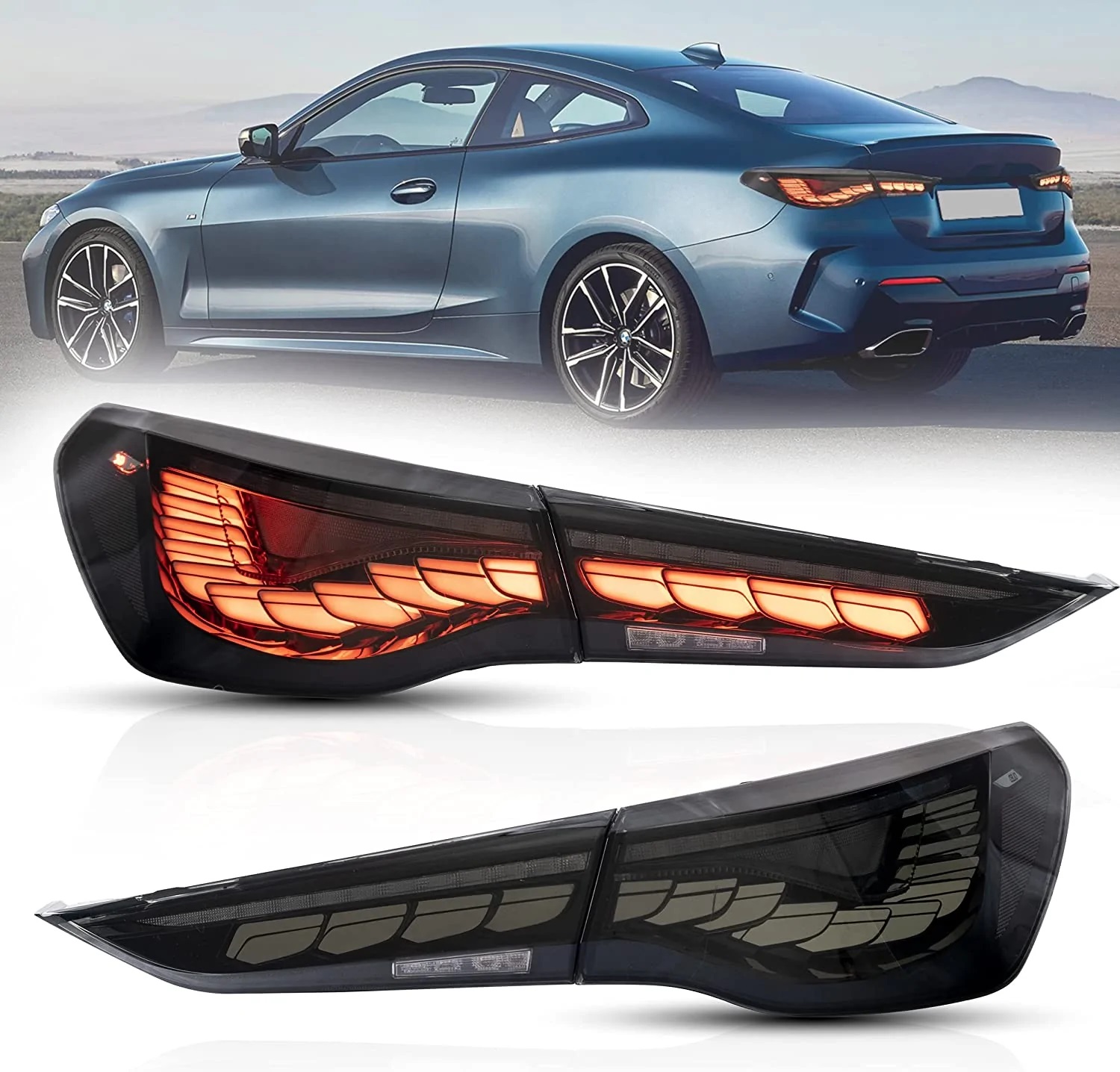 OLED smoke achterlichten passend voor BMW 4 serie G22, G23 en G26