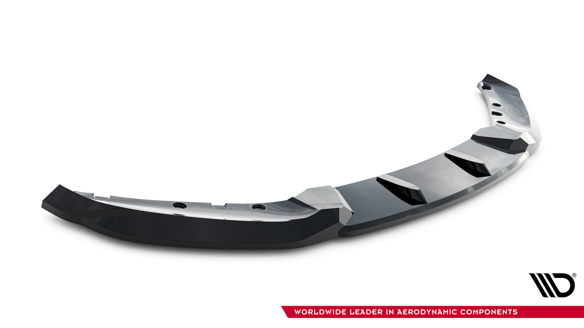 Front splitter glanzend zwart passend voor BMW 4 serie F32, F33 en F36 met standaard voorbumper