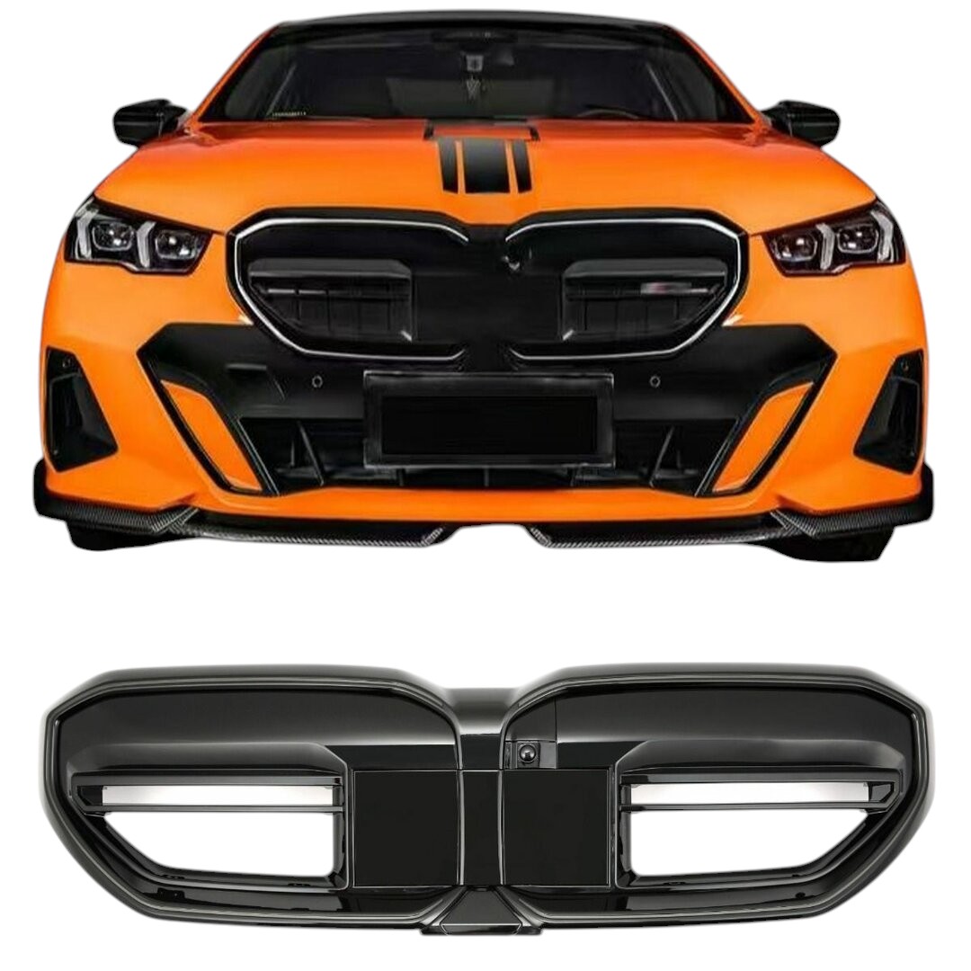 Glanzend zwarte grill met verlichting LED EVO passend voor BMW 5 serie G60 en G61