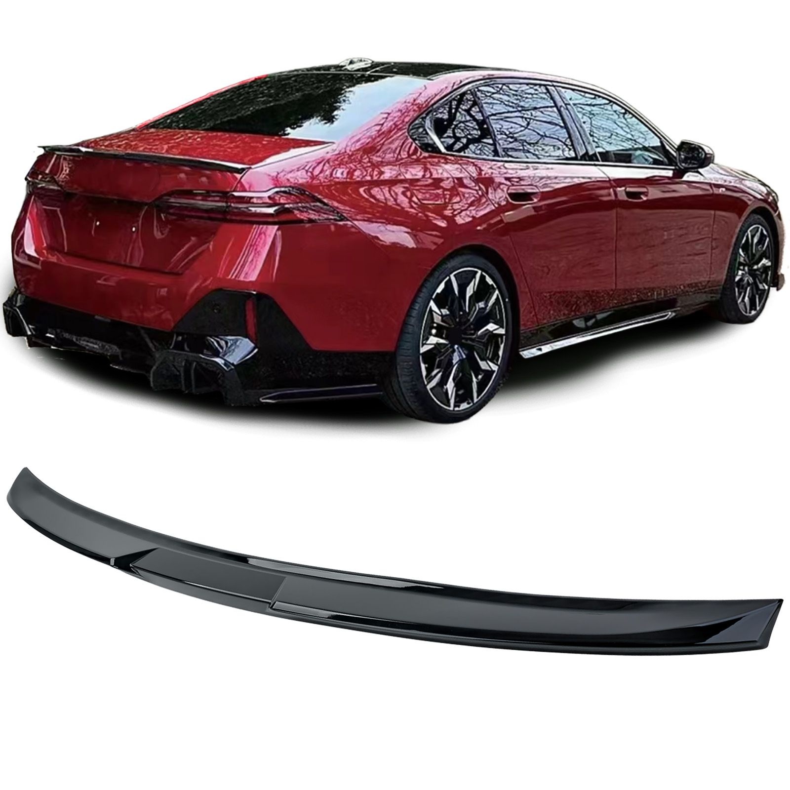 Glanzend zwarte kofferspoiler passend voor BMW 5 serie G60 sedan