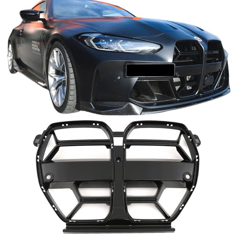 Glanzend zwarte grill passend voor BMW M3 G80 en G81 en M4 G82 en M4 G83