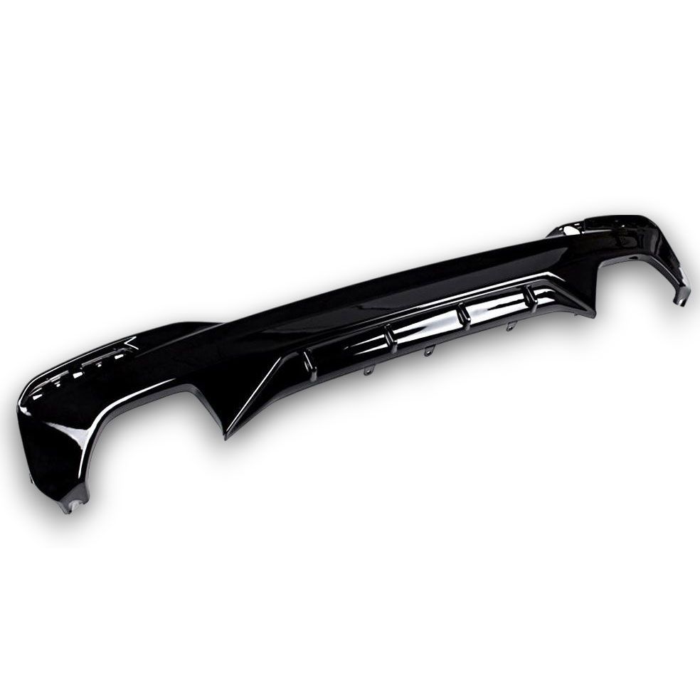 Glanzend zwarte diffuser passend voor BMW 5 serie G30 en G31 met M pakket bumper