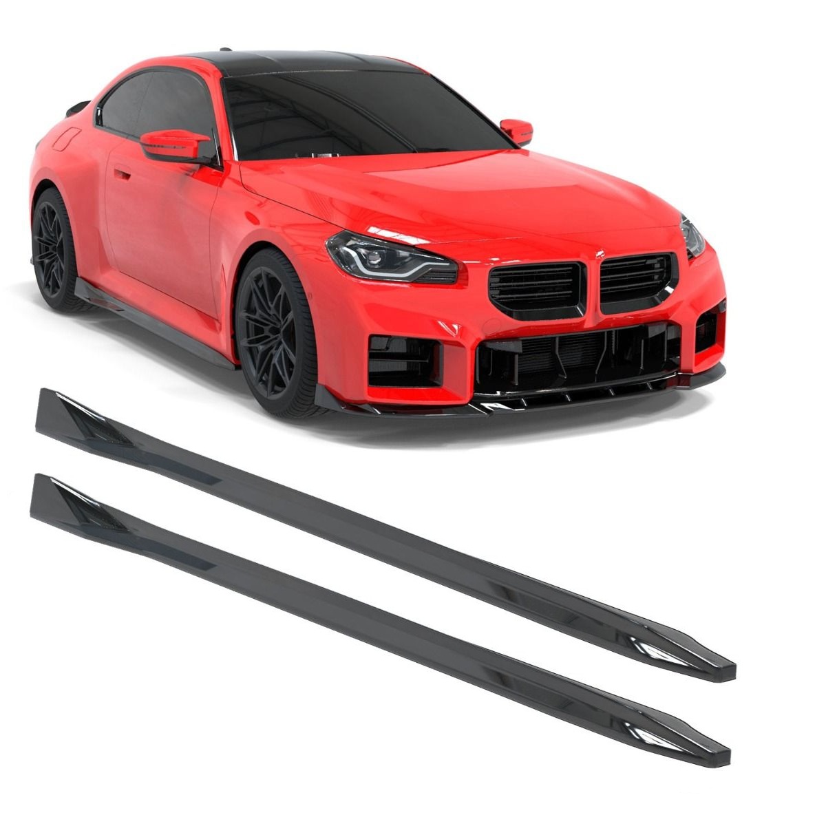 Glanzend zwarte aanzets passend voor BMW M2 G87