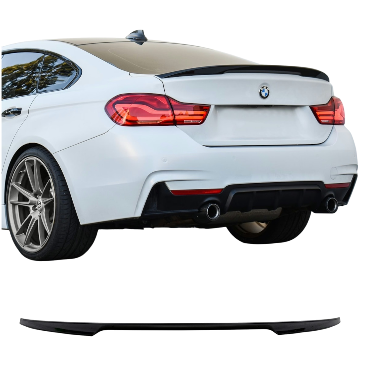 Carbon look spoiler passend voor BMW 4 serie F36 Gran Coupe