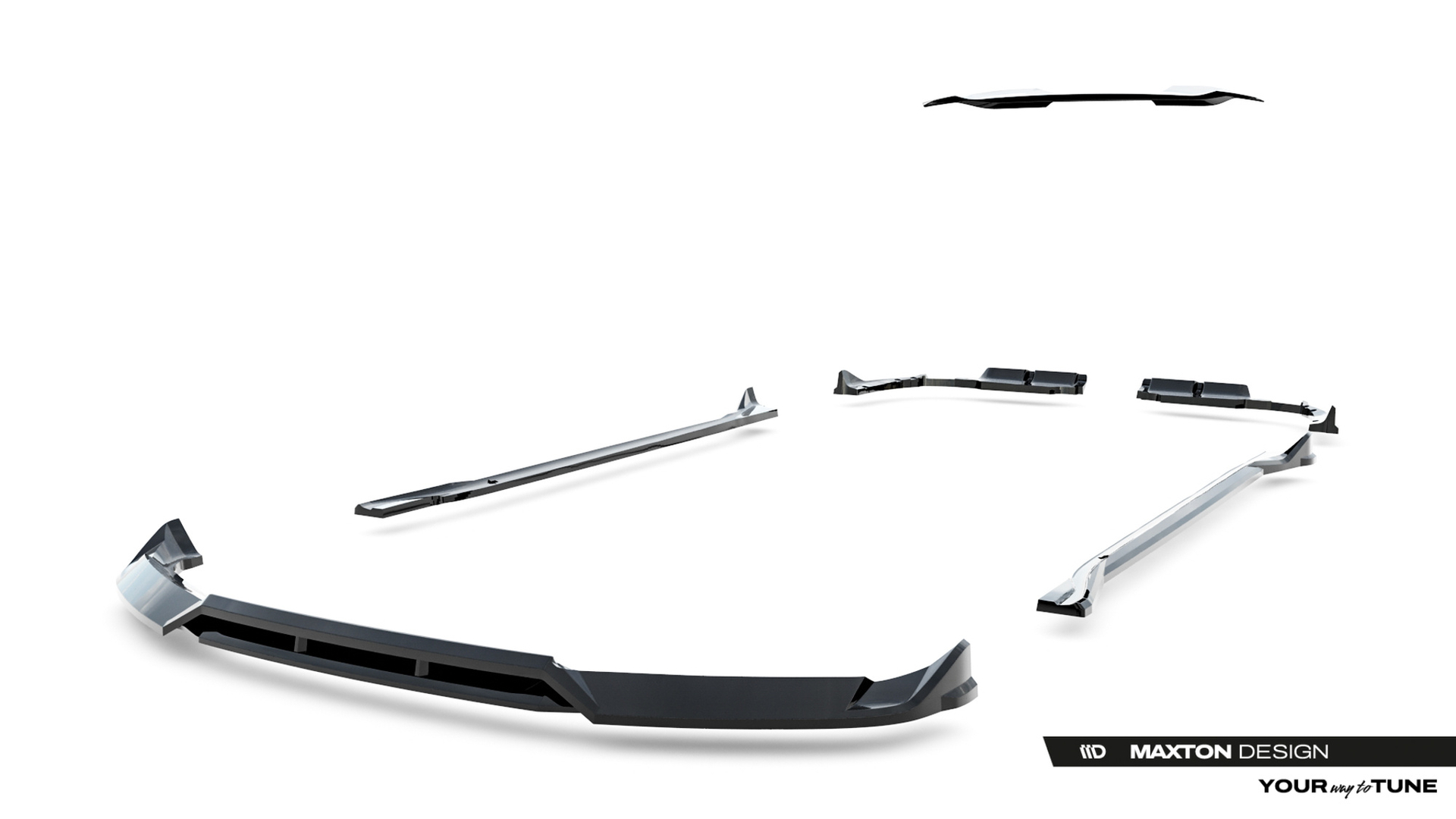 Glanzend zwart aanzetpakket rondom passend voor BMW XM G09 Maxton Design
