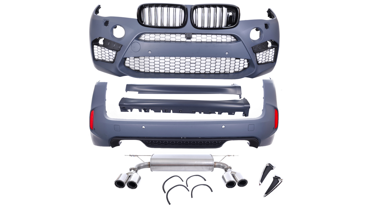 EVO look pakket passend voor BMW X5 F15 model 2013 - 2018 inclusief uitlaatdemper