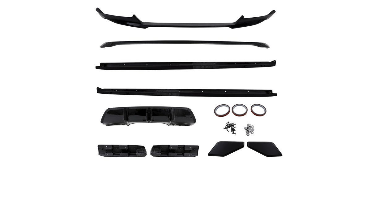 Body kit glanzend zwart passend voor BMW X6 F16 model 2014 - 2019 met M pakket bumpers