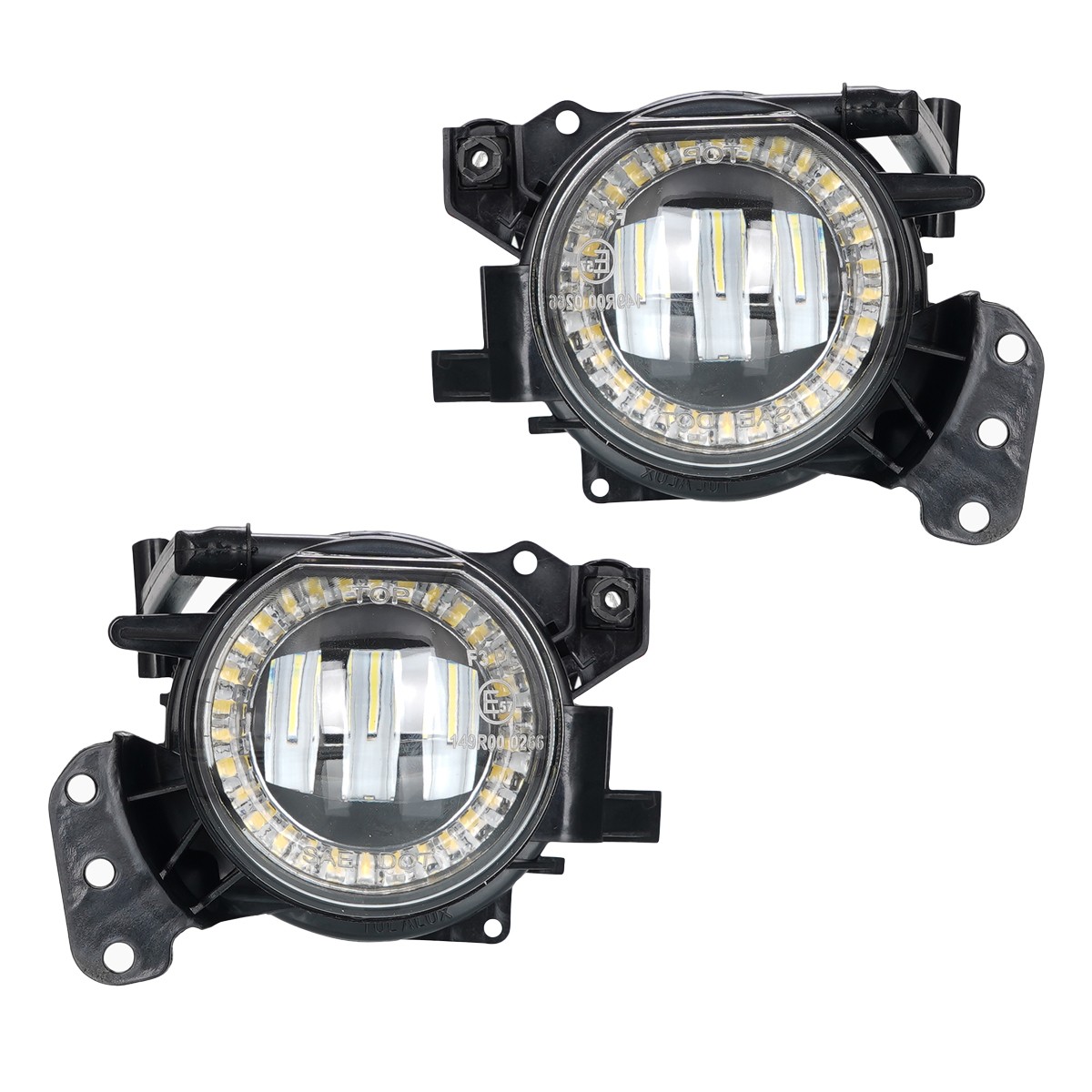 LED Angel Eyes mistlampen passend voor BMW 5 serie E60 en E61 met M pakket voorbumper model 2003 - 2010