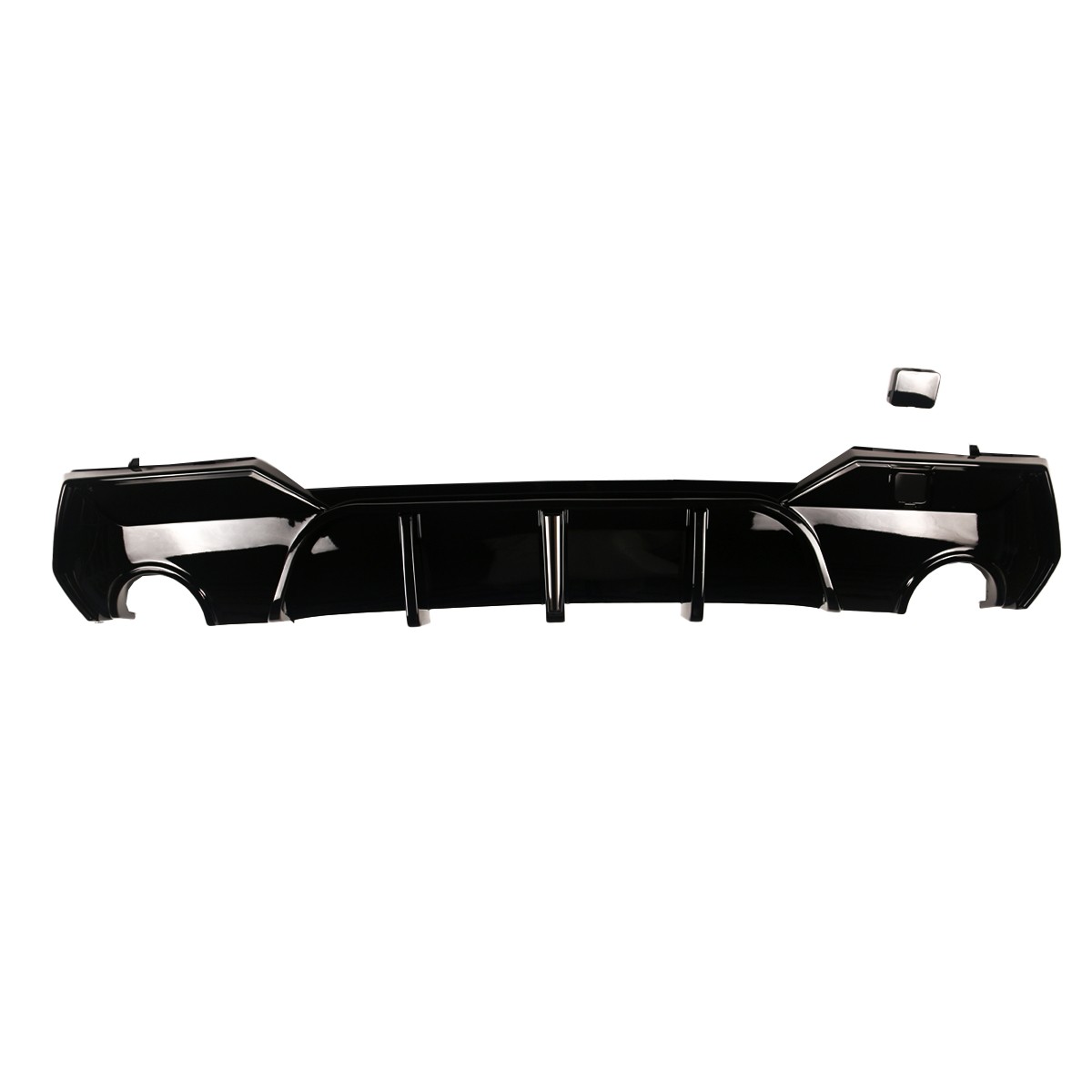 Diffuser glanzend zwart met LED licht passend voor BMW 4 serie G22 en G23 met M pakket bumper