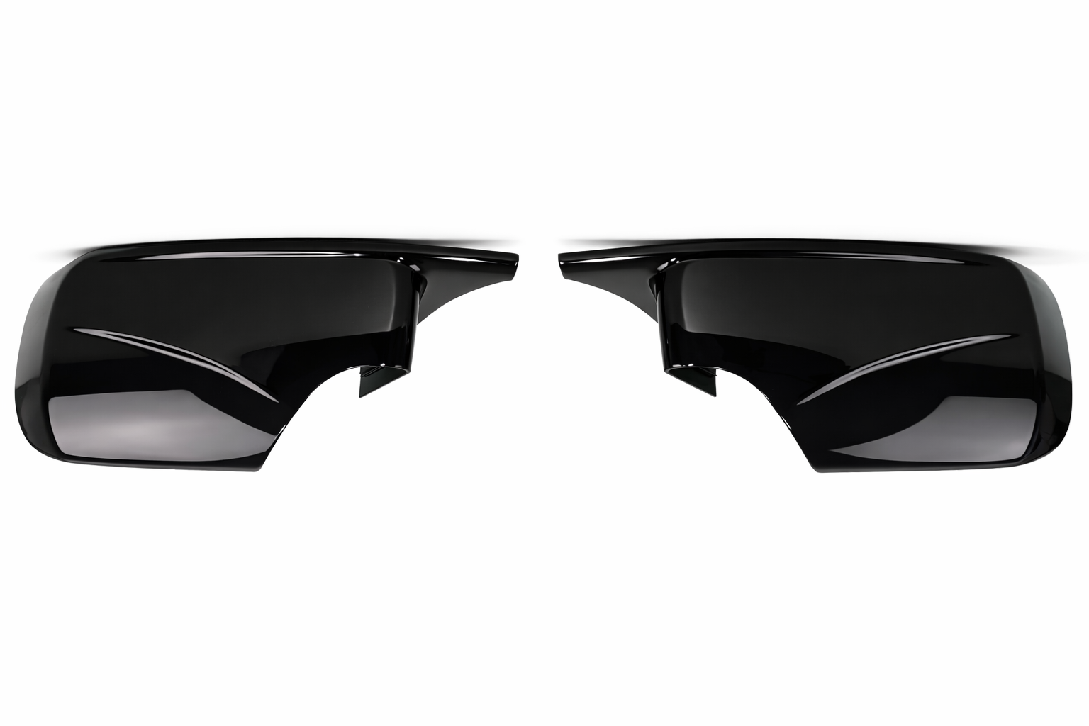 Glanzend zwarte spiegelkappen passend voor BMW 3 serie E46 sedan en touring model 1998 - 2005