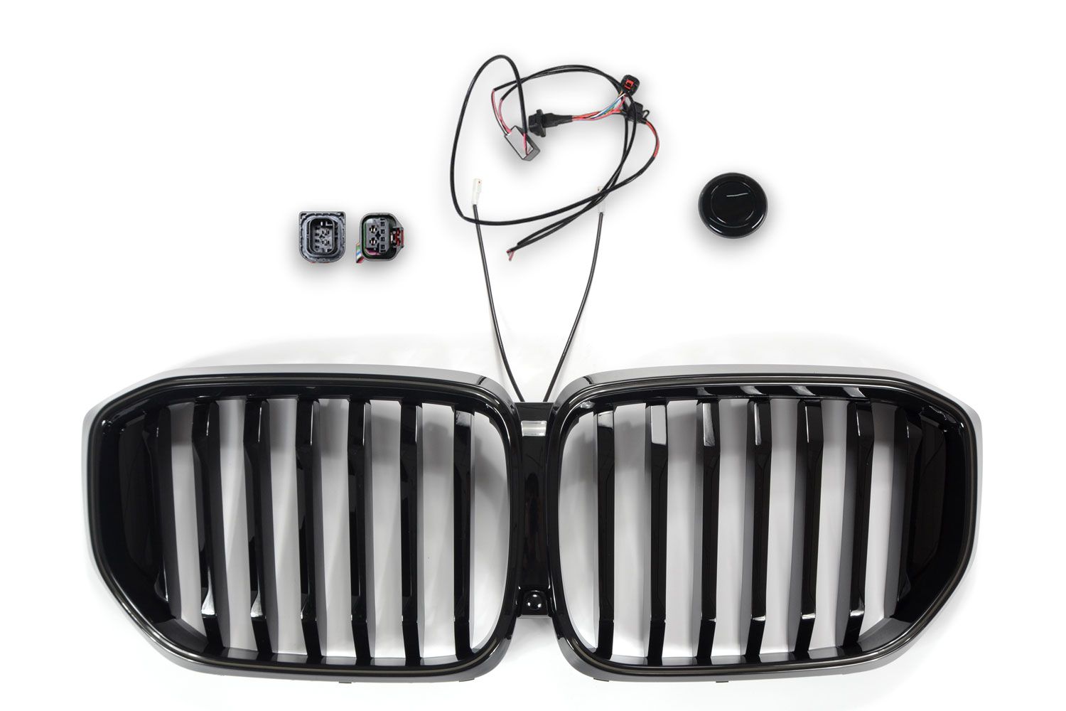 Glanzend zwarte grille met LED verlichting passend voor BMW X5 G05 LCI model vanaf 2023