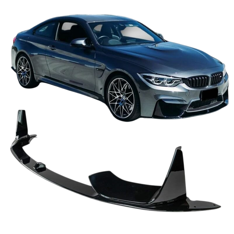 Performance look frontspoiler glanzend zwart passend voor BMW M3 F80 en M4 F82 en M4 F83