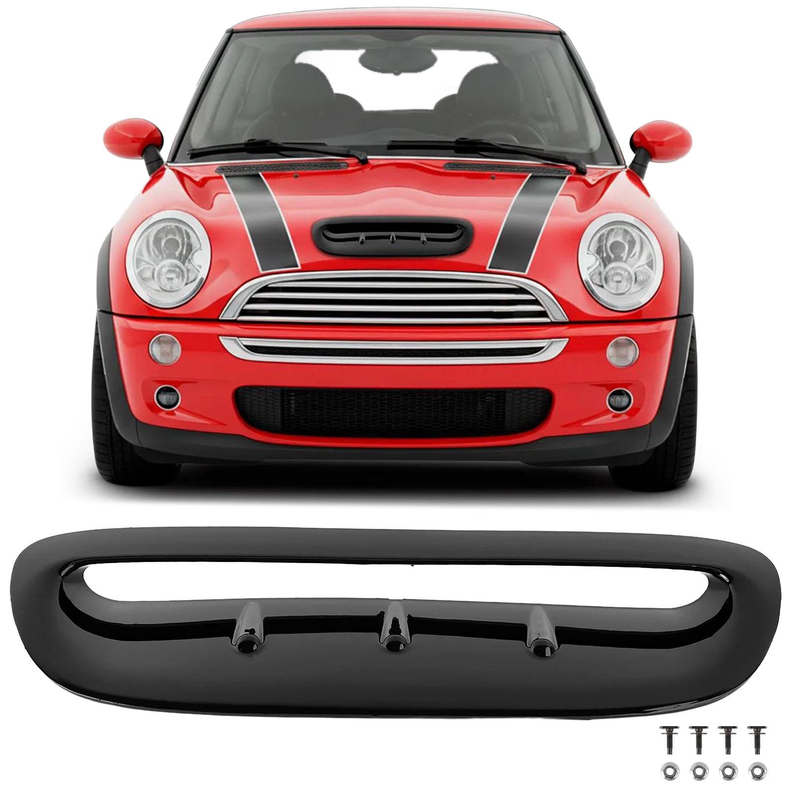 Airscoop hoogglans zwart passend voor Mini Cooper S R50 en R53