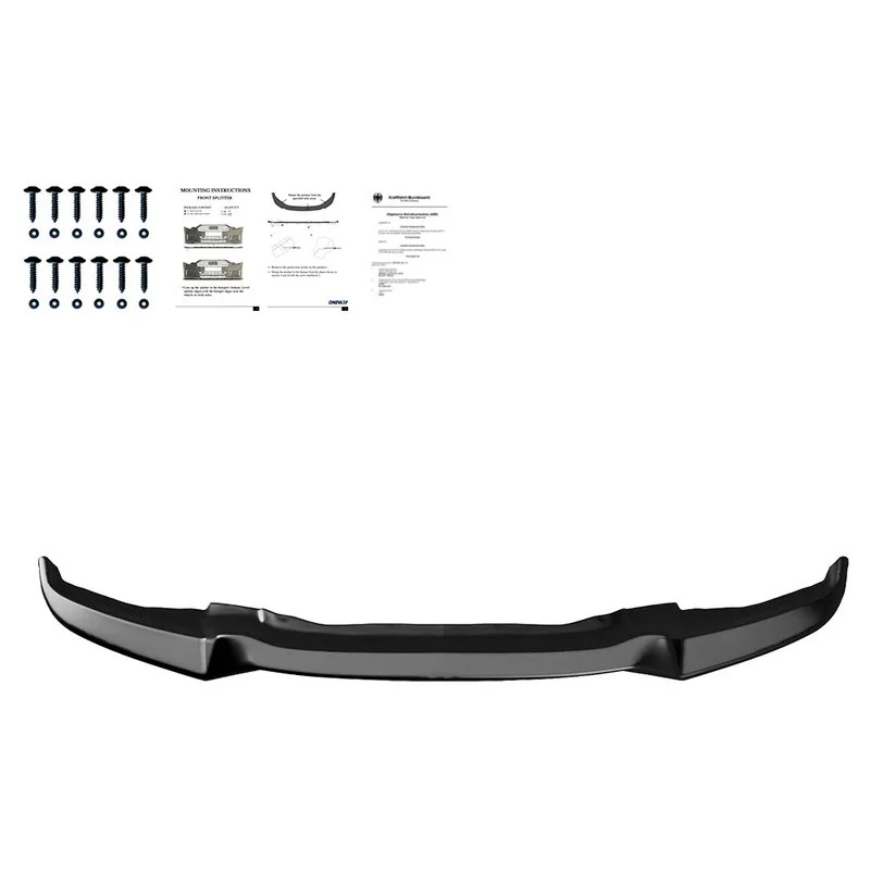 Front spoiler glanzend zwart passend voor BMW X6 F16 met M pakket voorbumper