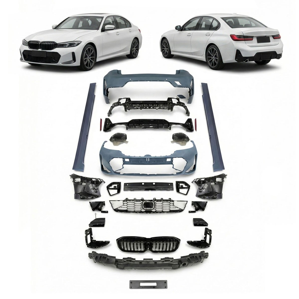 Sport look pakket passend voor BMW 3 serie G20 LCI model vanaf 2022