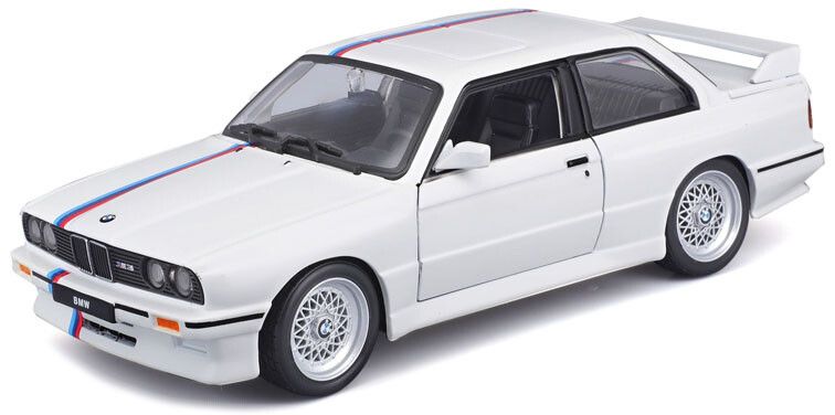 BMW M3 E30 wit schaal 1:24 Bburago