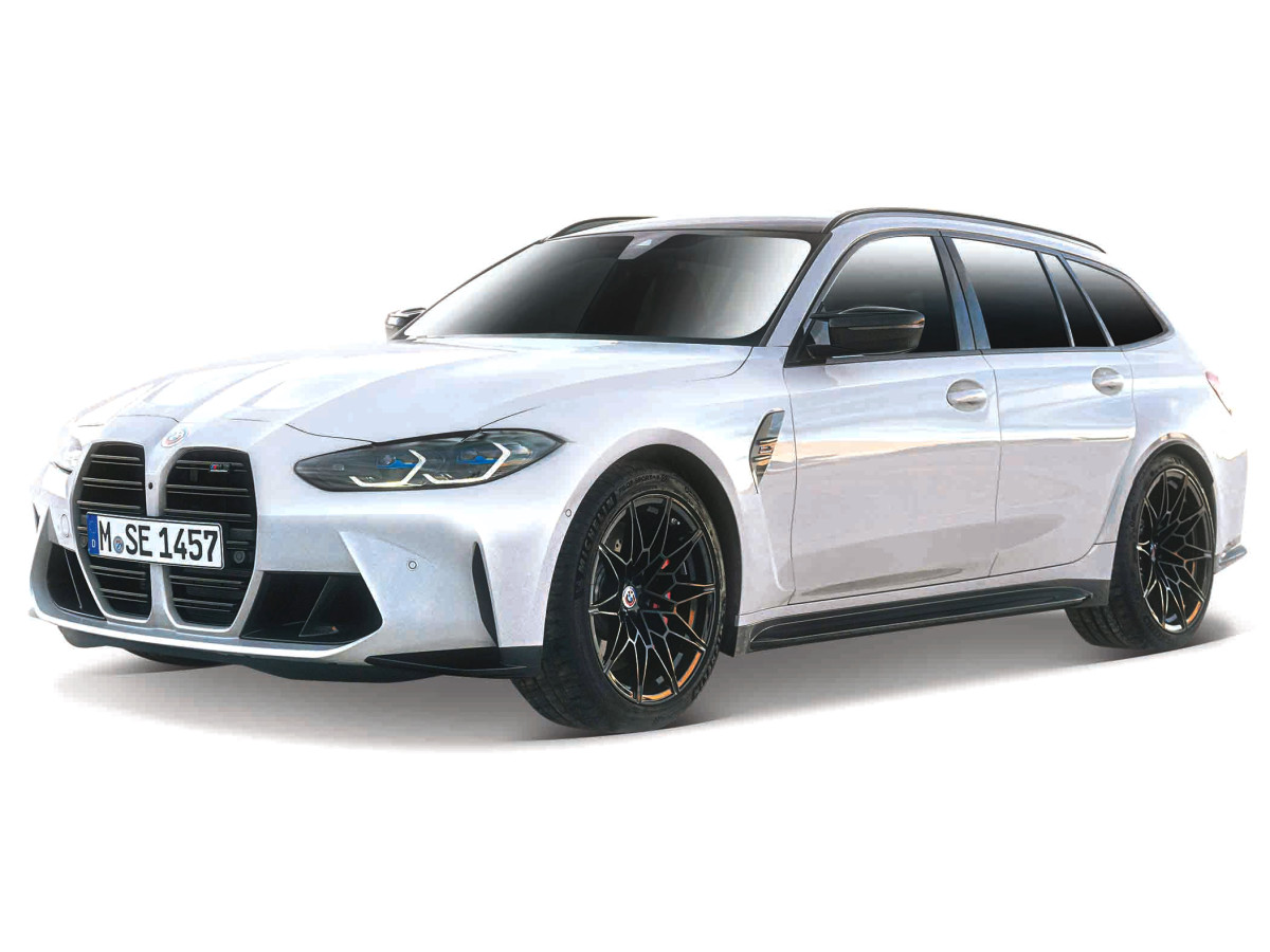 BMW M3 Touring wit schaal 1:24 Bburago