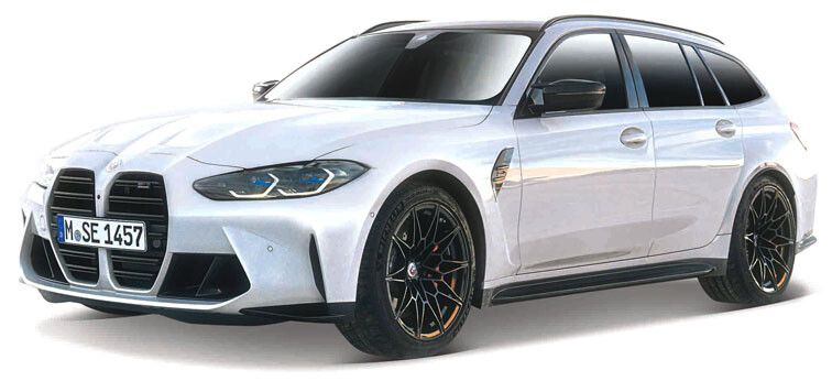 BMW M3 Touring wit schaal 1:43 Bburago