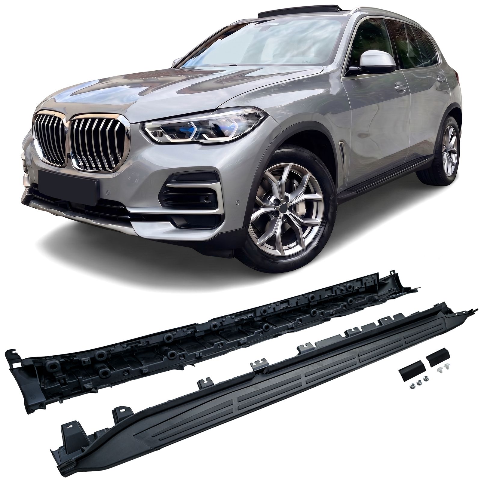 Treeplanken zwart passend voor BMW X5 G05 model 2019 - 2023 zonder M pakket