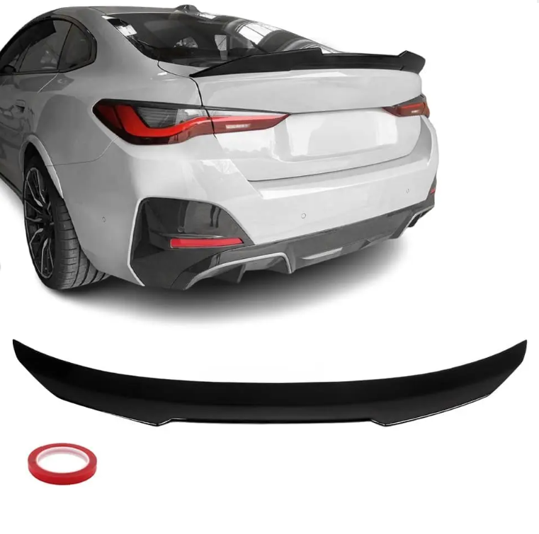 Glanzend zwarte PSM look spoiler passend voor BMW 4 serie G26