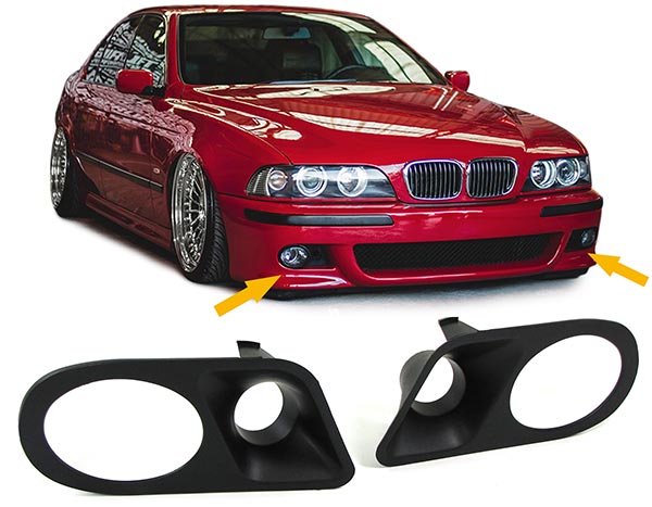 Mistlamp en airduct covers passend voor BMW 5 serie E39 met M pakket voorbumper