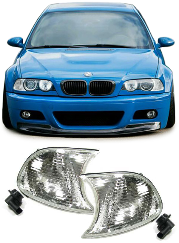 Witte knipperlichten passend voor BMW 3 serie E46 coupe en cabrio model 1999 - 2001