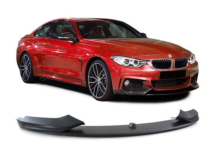 Performance look frontspoiler mat zwart passend voor BMW 4 serie F32, F33 en F36 performance