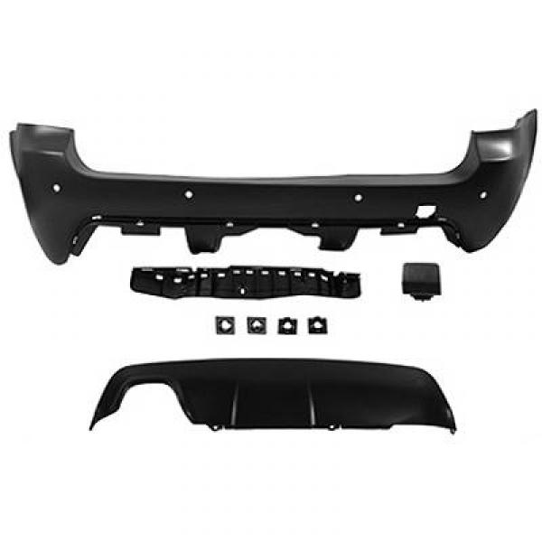 Sportlook achterbumper passend voor BMW 5 serie E61 touring model 2007 - 2010 met parkeersensoren