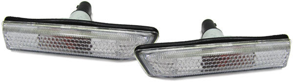 Witte zijknipperlichten passend voor BMW 3 serie E36 model 1996 - 2000 en BMW X5 E53