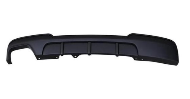 Performance look diffuser mat zwart passend voor BMW 5 serie F10 en F11 performance look diffusor uitlaat gat links