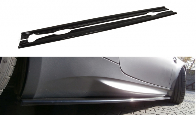 Sideskirt aanzets glanzend zwart passend voor BMW M3 E92 en M3 E93 Maxton Design