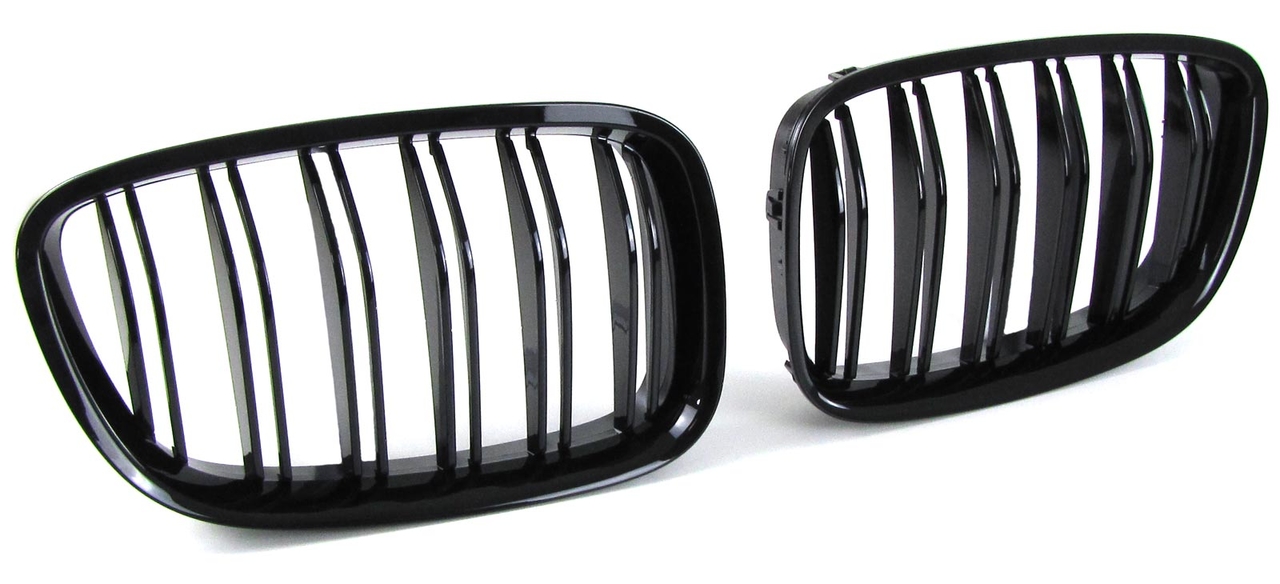 Dubbelspijls grillen glanzend zwart passend voor BMW 5 serie F07 GT