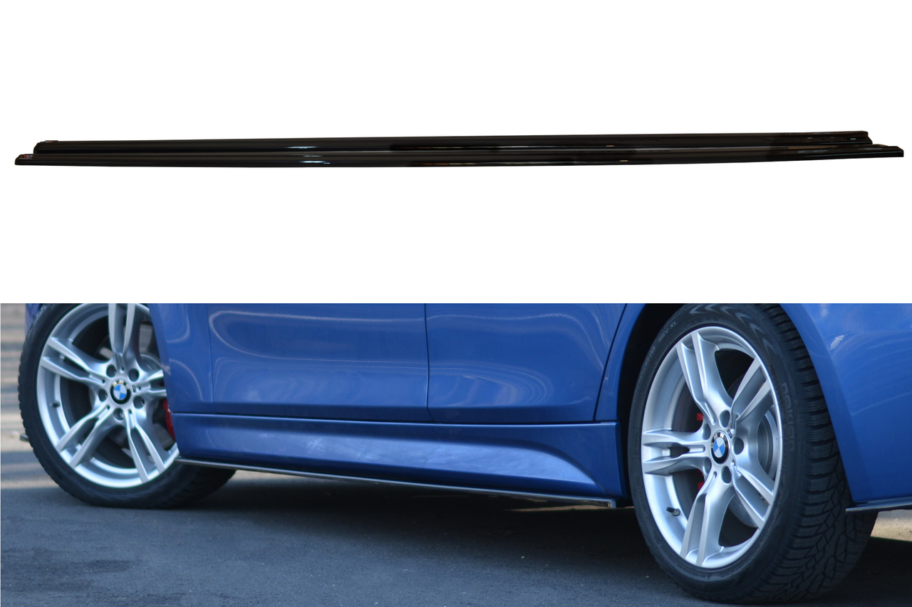 Glanzend zwarte sideskirts passend voor BMW 3 serie F30 en F31 met M pakket sideskirts Maxton Design