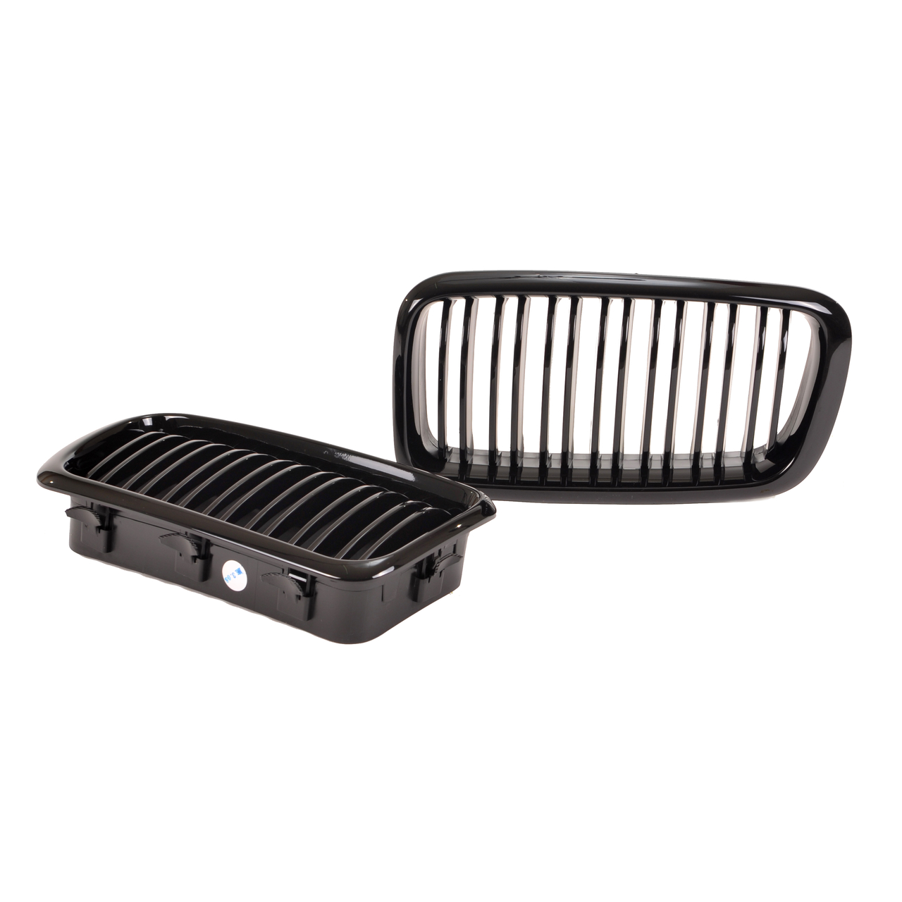 Dubbelspijls grillen glanzend zwart passend voor BMW 7 serie E38