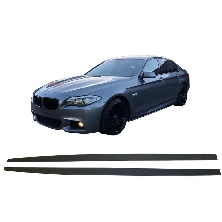 Performance look aanzets mat zwart passend voor BMW 5 serie F10 en F11 met M pakket sideskirts