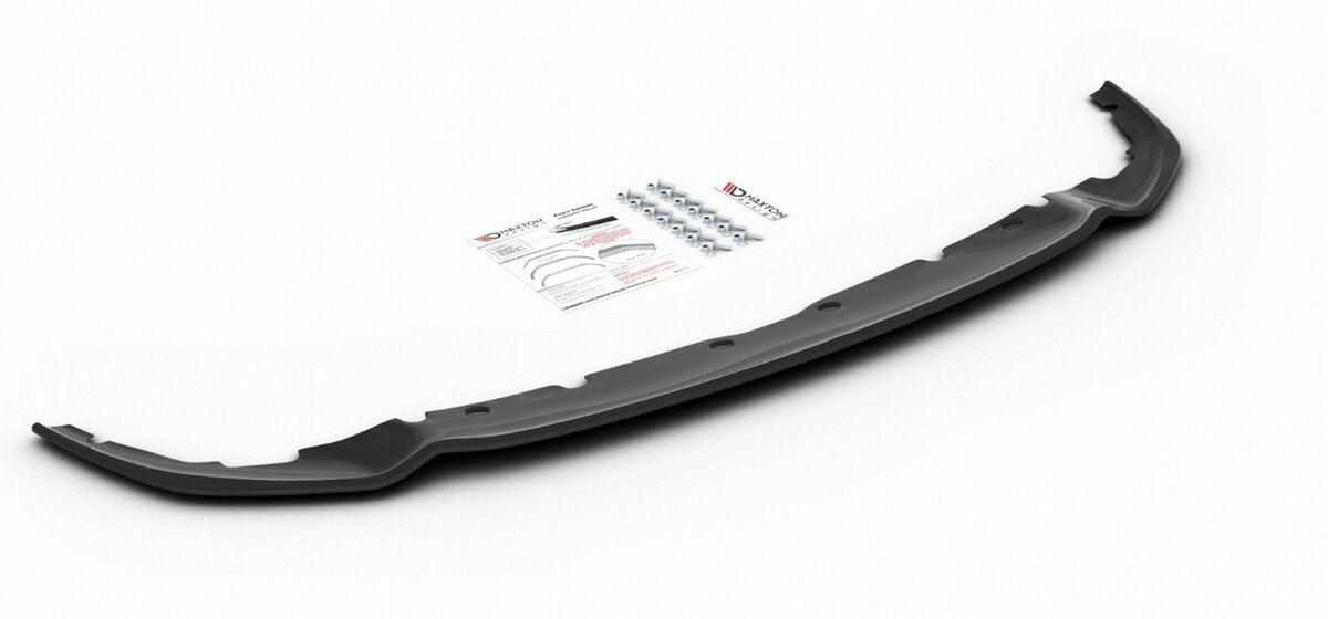 Frontspoiler glanzend zwart V4 passend voor BMW 1 serie F40 Maxton Design