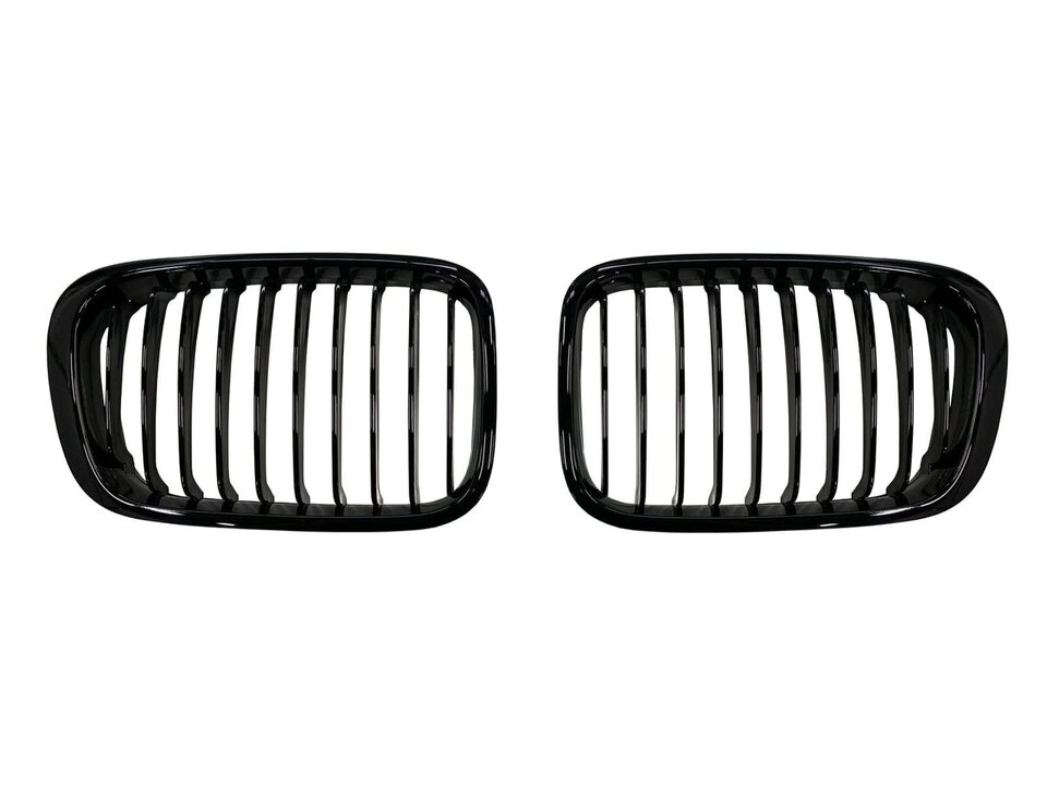 Glanzend zwarte grillen passend voor BMW 3 serie E46 sedan en touring model 1998 - 2001 en compact