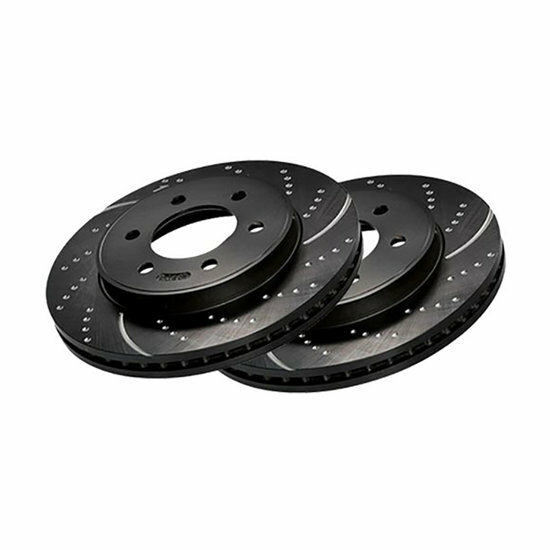 EBC gegroefde remschijven achterzijde passend voor BMW 3 serie E90 en E91 325D, 330i, 330D, 335i en 335D