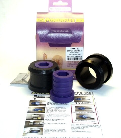 Powerflex Road Series Voorste draagarm achterste bus 60mm BMW 3 serie E46 Compact 1999 – 2006