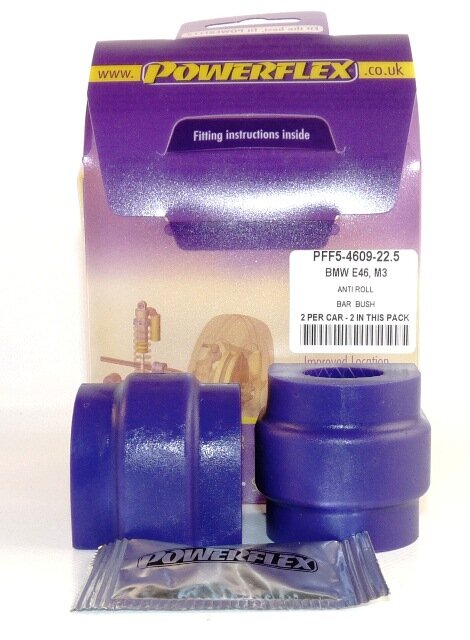 Powerflex Road Series Anti roll bar montagebussen achter 22.5mm BMW 3 serie E46 M3 incl. CSL 1999 – 2006