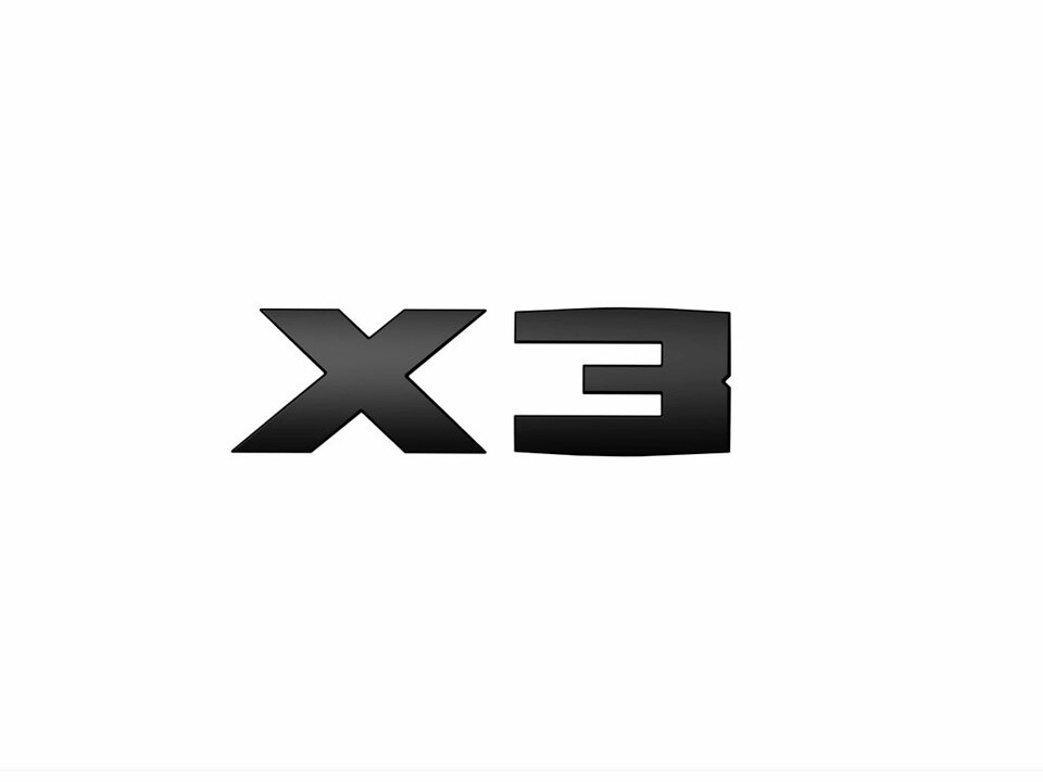 BMW X3 E83, F25 en G01 logo hoogglans zwart origineel BMW