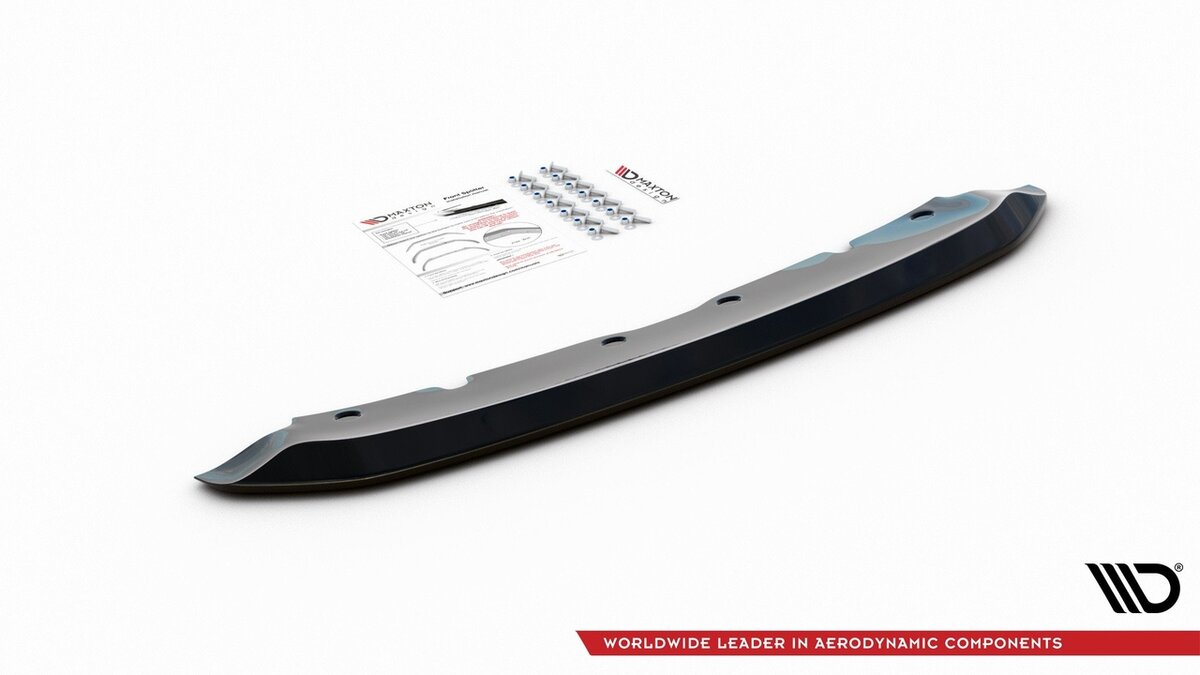 Frontspoiler glanzend zwart V2 passend voor BMW 1 serie F40 Maxton Design