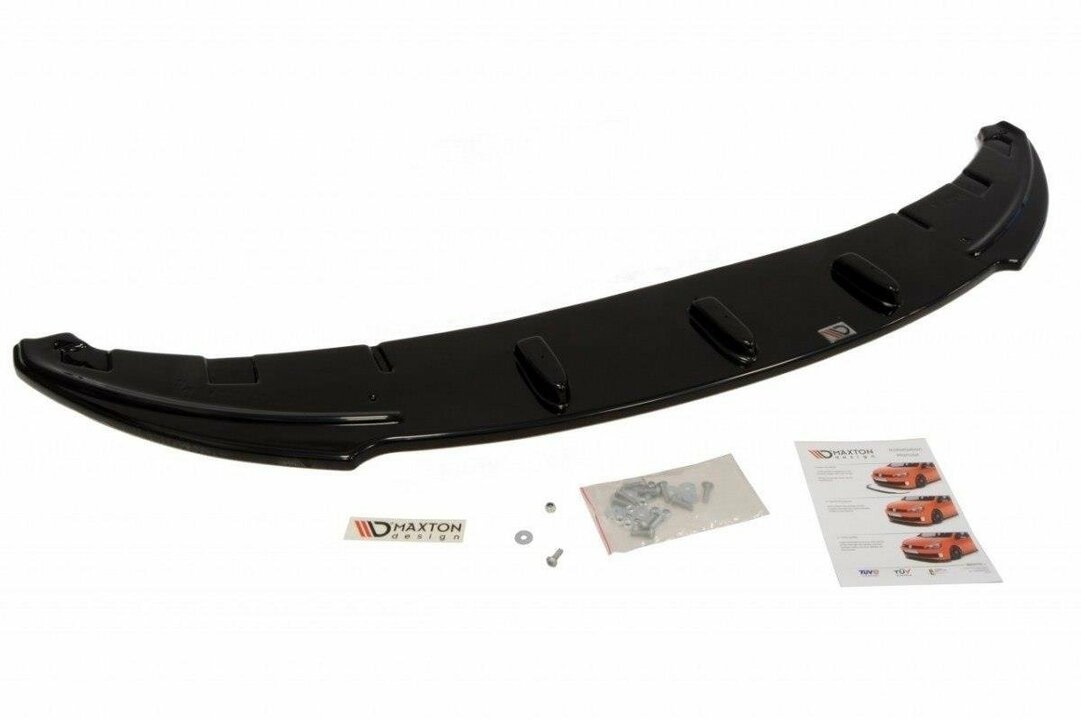 Frontspoiler glanzend zwart passend voor BMW 1 serie E81 en E87 LCI met standaard voorbumper Maxton Design