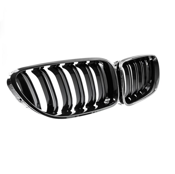 Dubbelspijls glanzend zwarte grillen passend voor BMW 6 serie F06, F12 en F13