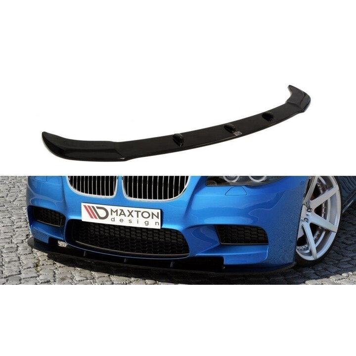 Frontspoiler glanzend zwart versie 1 passend voor BMW 5 serie F10 M5 Maxton Design