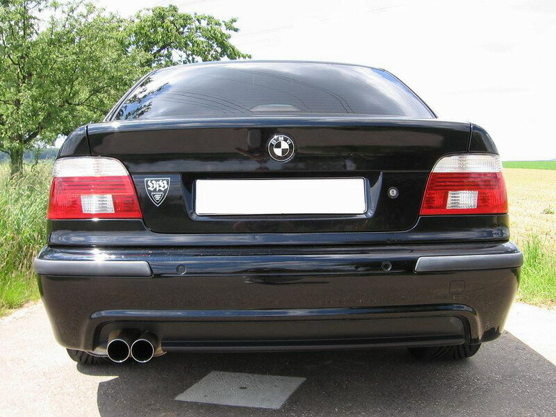 Eisenmann einddemper 2x76mm BMW 5 serie E39 6 cilinder sedan M techniek bumper